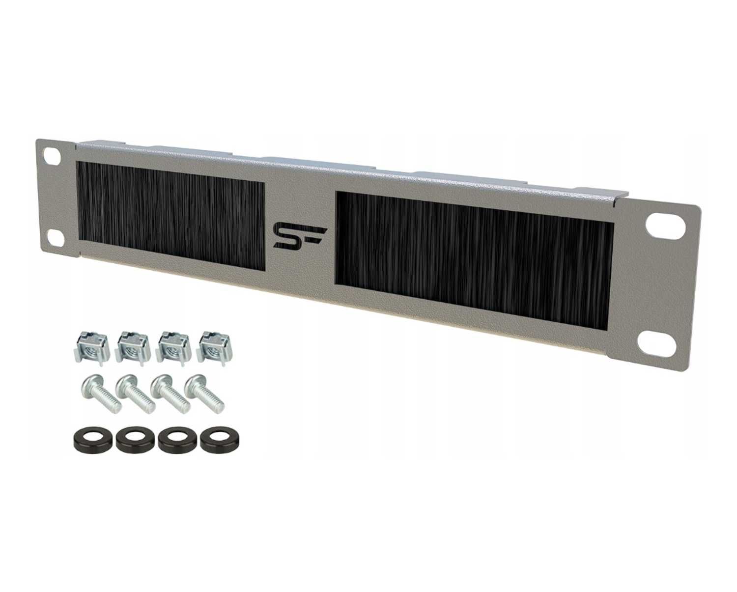 Panel Przelotowy Przepust Kablowy RACK 10" 1U ze Szczotką Stalflex