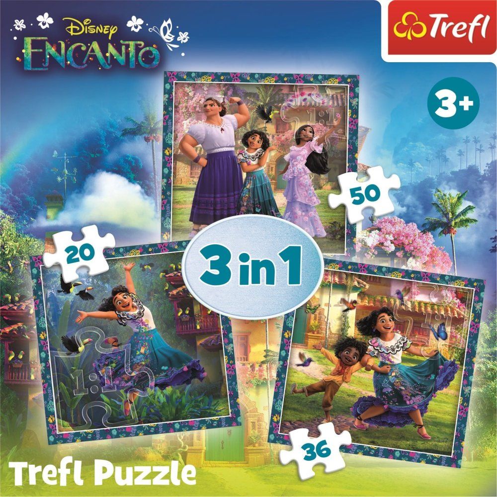 Puzzle 3W1 Bohaterowie Magicznego Encanto Pud Trefl 34866 Trefl