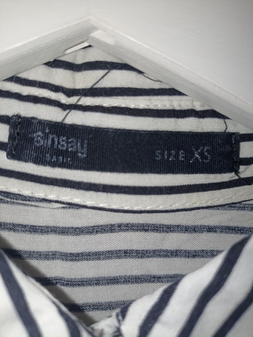 Koszula z długim rękawem w paski sinsay