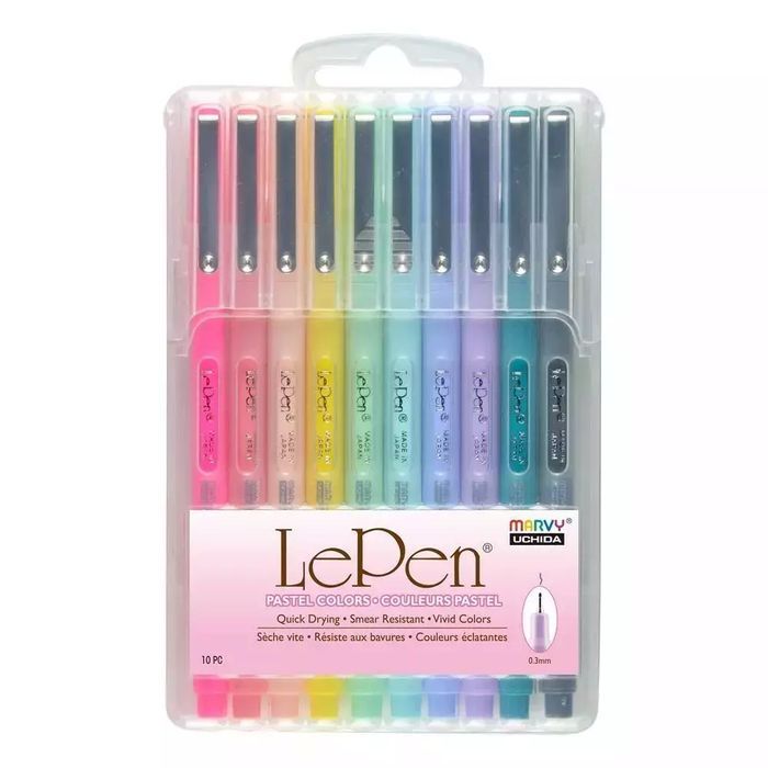 Cienkopis LePen Pastel 10szt UCHIDA. UCHIDA. Nowy Produkt