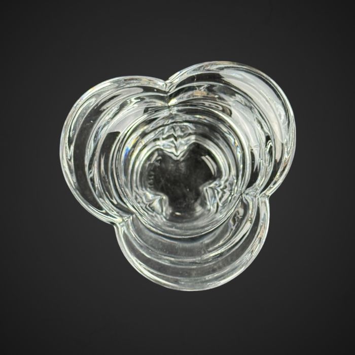 Mały włoski szklany świecznik w kształcie kwiatu B41/1048