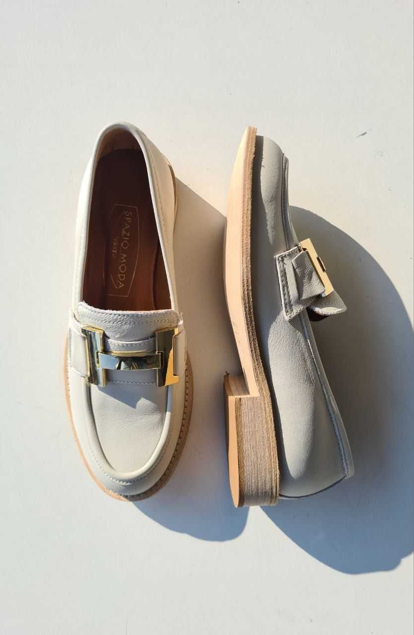 Buty skórzane włoskiej marki Spazio moda