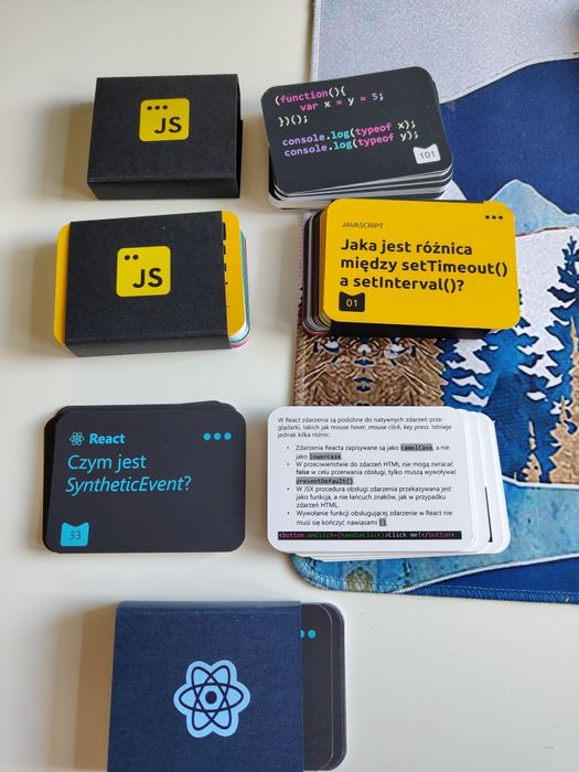 Fiszki JavaScript JS i react