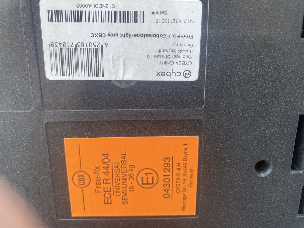 Fotelik cybex free fix isofix 15-36 kg
