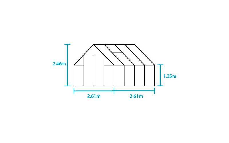 Szklarnia aluminiowa, szklarnia do ogrodu, szkło hartowane 6,8m2