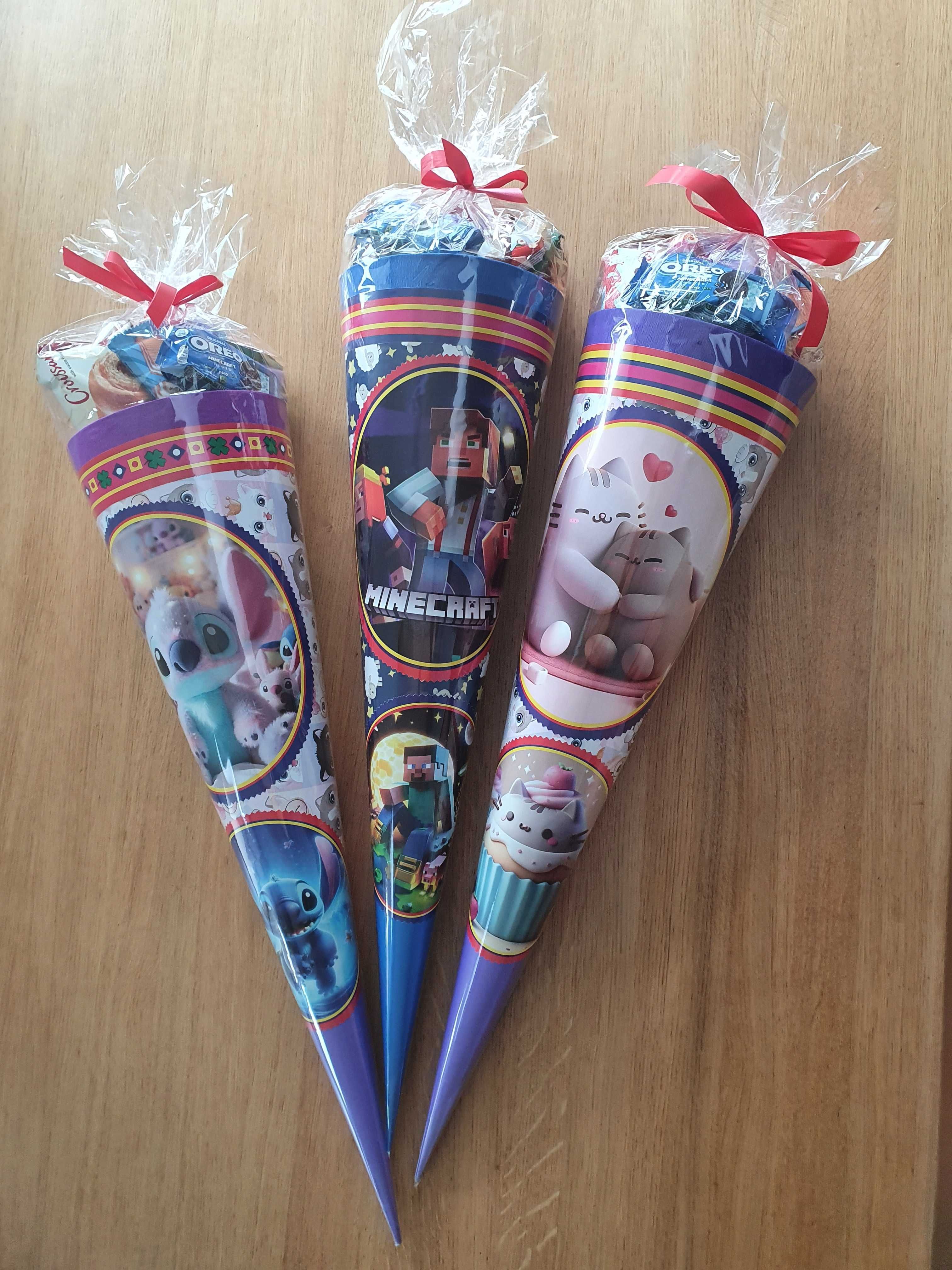 Róg obfitości, tyta, słodycze,  rozpoczęcie roku szkolnego, 70cm wybór