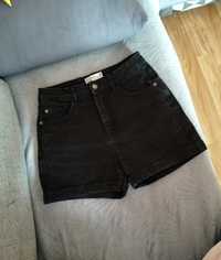 Krótkie spodenki damskie czarne jeansowe jeans