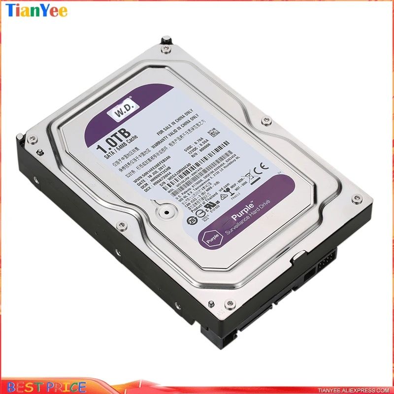 Жесткий диск HDD WD Purple 1 Tb 2 Tb 3 Tb Sata