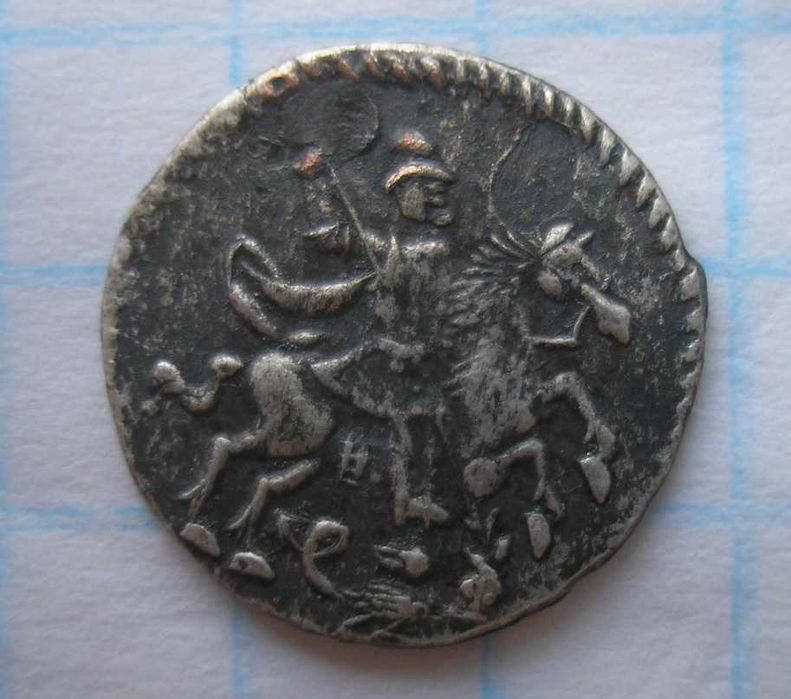 1 копейка 1718 г.Серебро!Редкая!