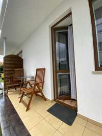 Komplet 4 krzesła drewniane i stół ogrodowe balkonowe na taras