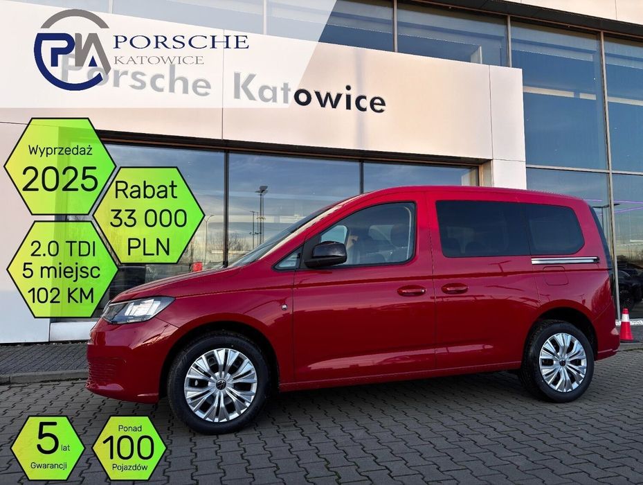 Volkswagen Caddy 2.0 TDI 102KM 5miejsc Plac ponad 100 aut 2025 Leasing 106,9 %