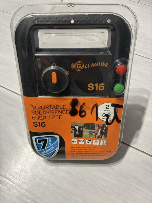 Przenośny solarny elektryzator S16 Gallagher Nowy