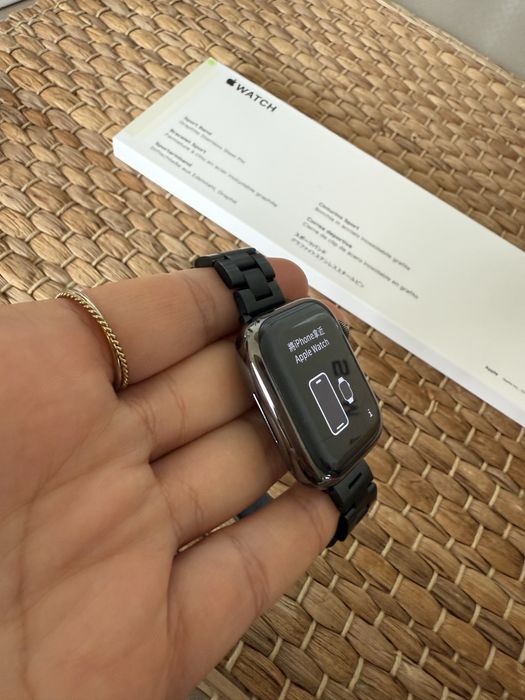 Apple Watch 8 Graphite Steel case Cellular 41mm + 2 braceletes