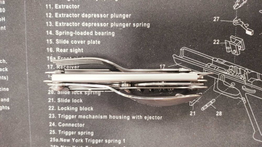 NIezbędnik multitool składany ze stali nierdzewnej