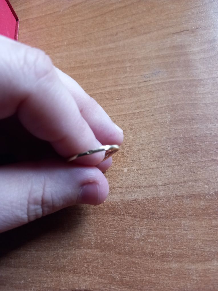 Pierścionek zaręczynowy złoty 14K rozmiar 20