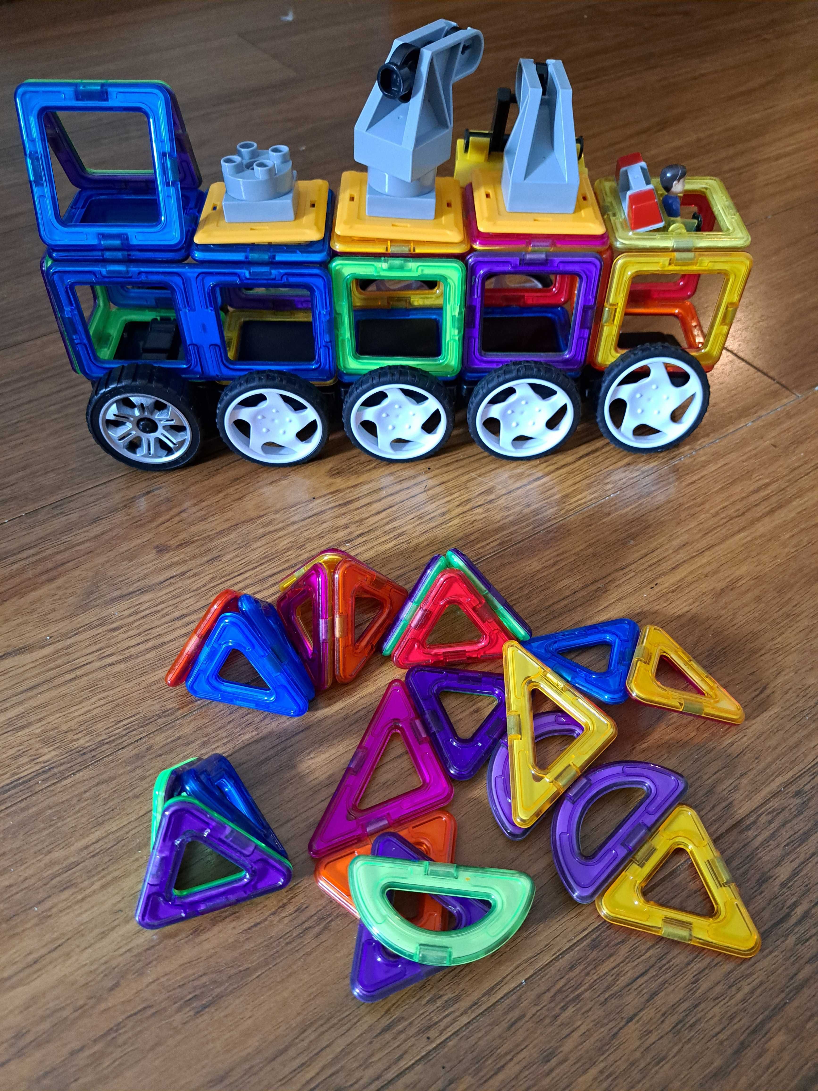 Magformers – klocki magnetyczne, 45 elementów + kółka i dodatki