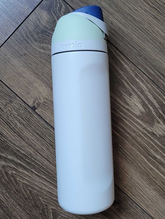 butelka termiczna bidon Owala FreeSip 710ml stalowa z rurką biała BDB