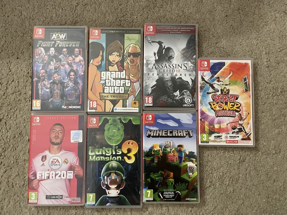 Jogos Nintendo Switch conjunto