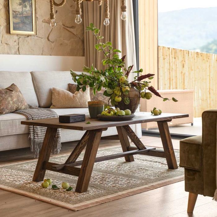 Drewniany stolik kawowy farmhouse COR 06