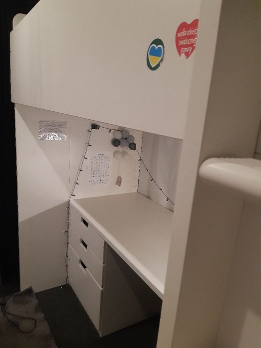 Łóżko piętrowe Ikea z biurkiem