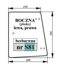 Szyba boczna lewa/prawa pasuje do Fendt farmer ROK produkcji 1990