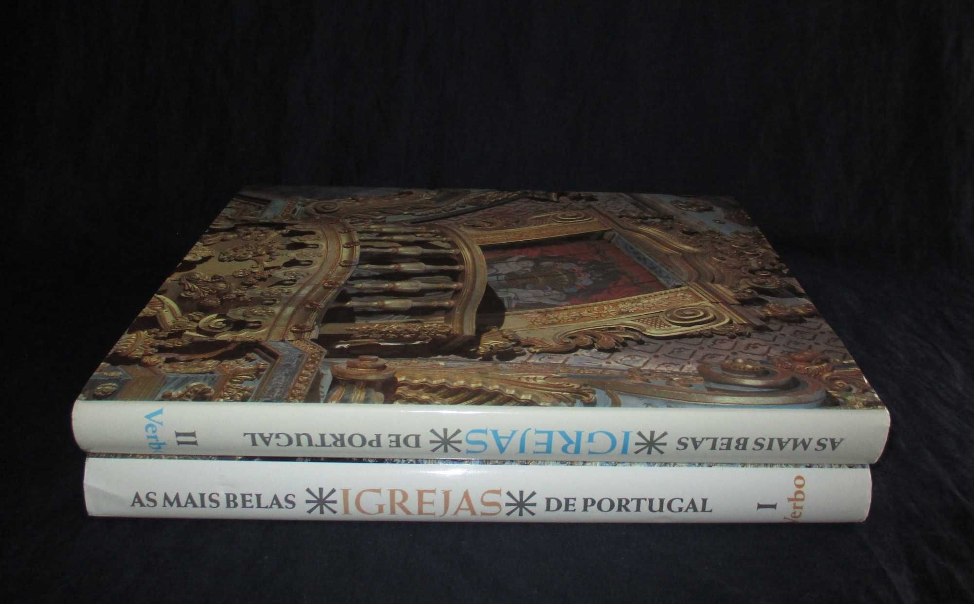 Livros As Mais Belas Igrejas de Portugal 2 volumes 1ª edição Verbo