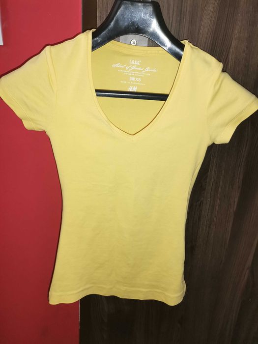 Żółta bawełniana bluzeczka H&M