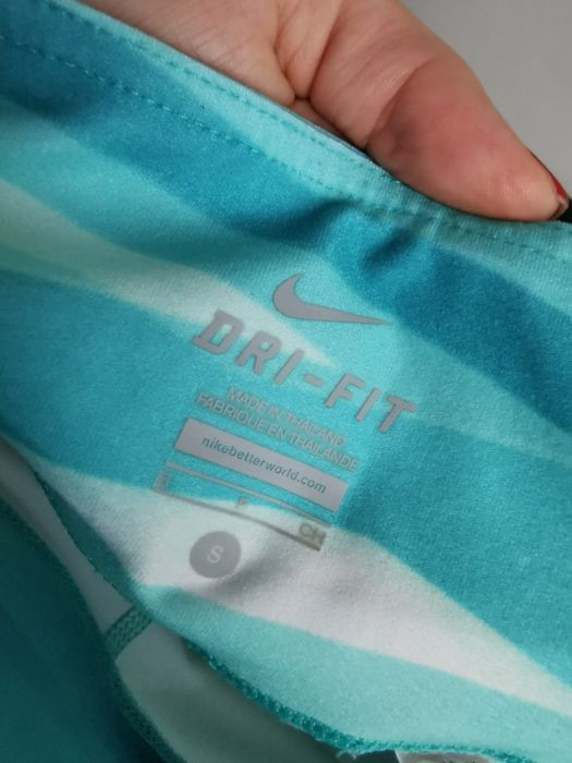 Nike legginsy sportowe damskie logowane wzór S