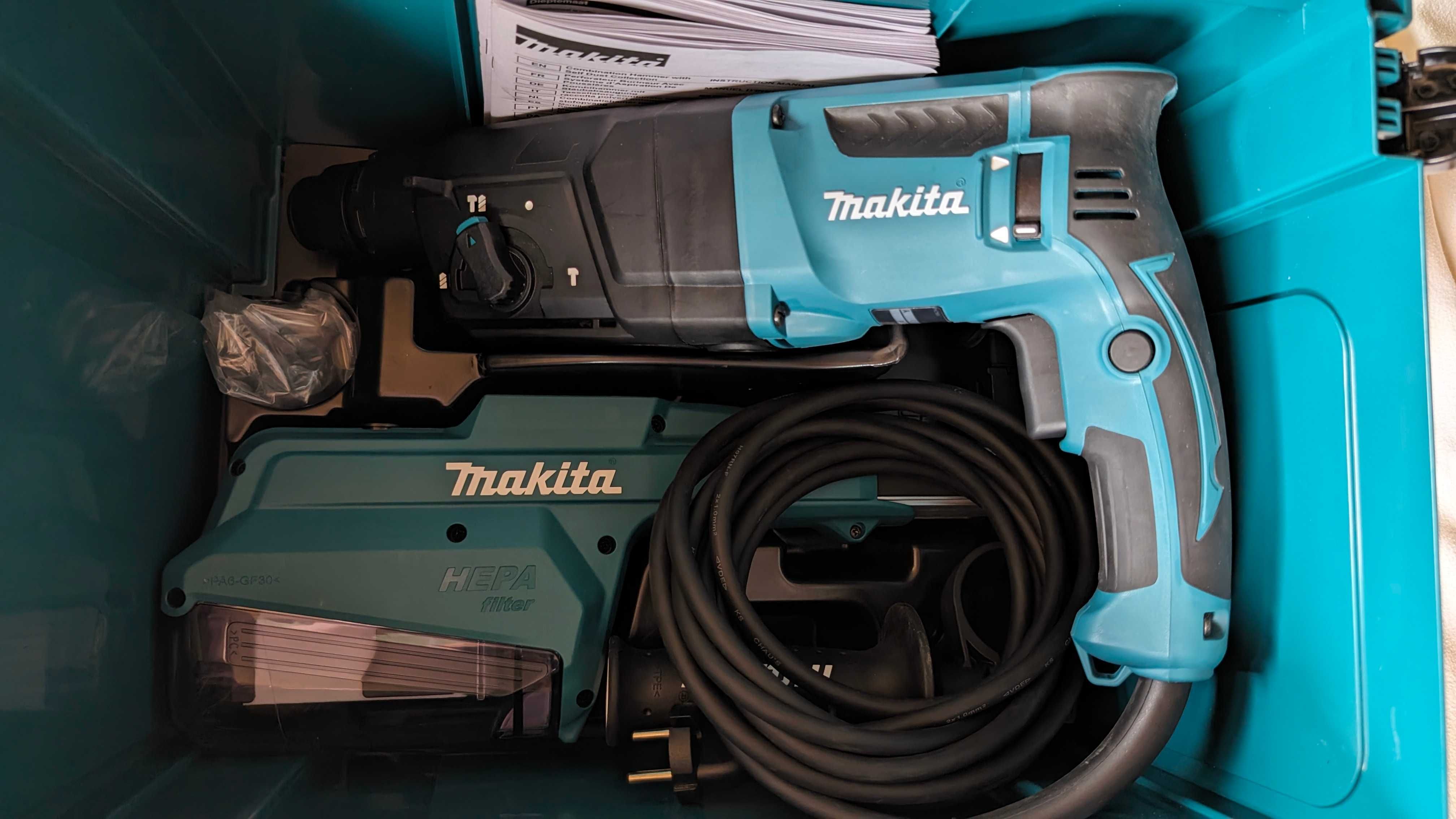 Перфоратор сетевой с системой пылеудаления Makita HR2650J из Німеччині