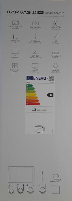 *NIEUŻYWANY* Tablet graficzny Huion kamvas 22 Plus