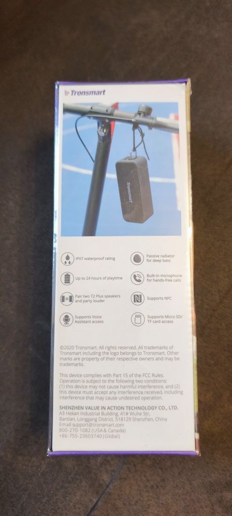 Nowy mocny głośnik bluetooth Tronsmart T2 plus IPX7 20W