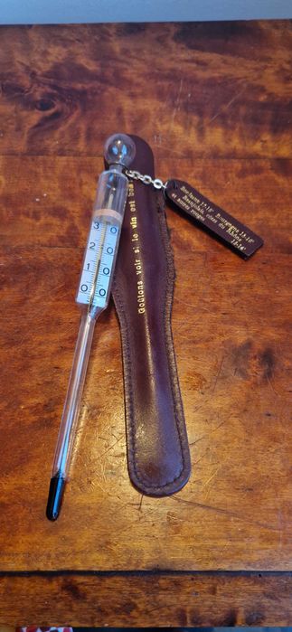 Kolekcjonerski termometr do wina prezent wino degustacja Francja