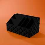 OUTLET Organizer kosmetyczny GLAMOUR - pikowany wzór (czarny)