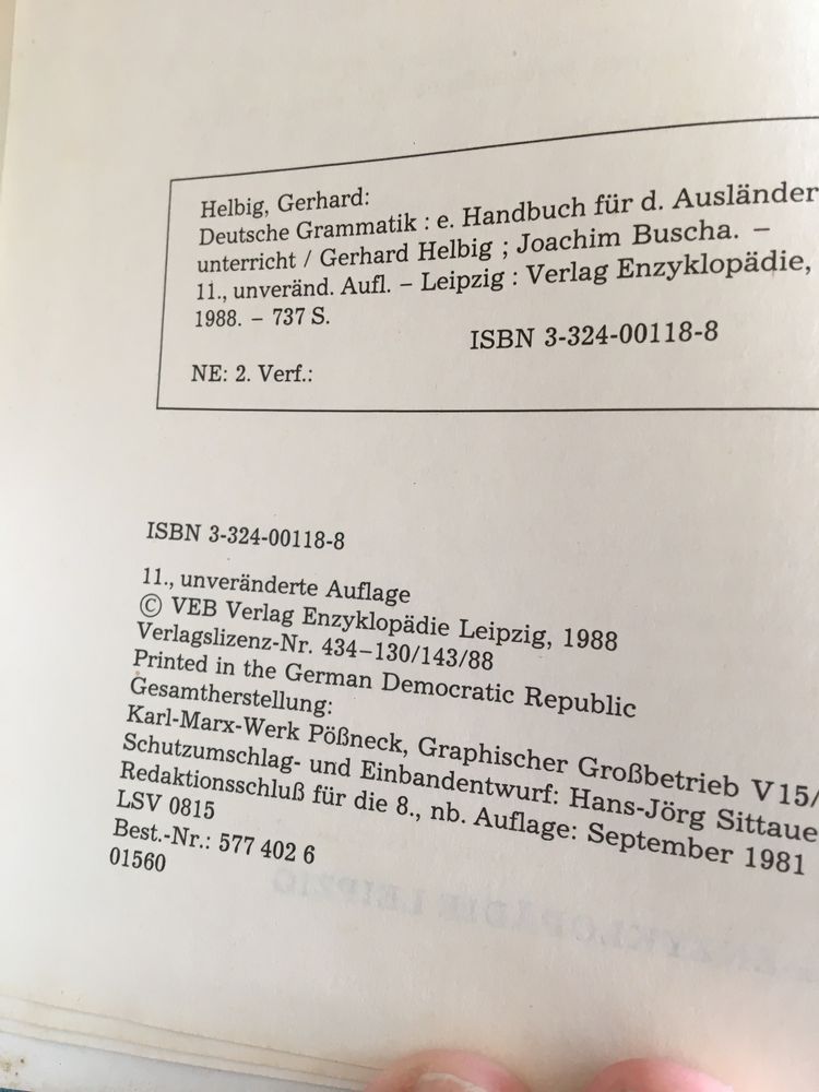 Helbig-Buscha Deutsche Gramatik
