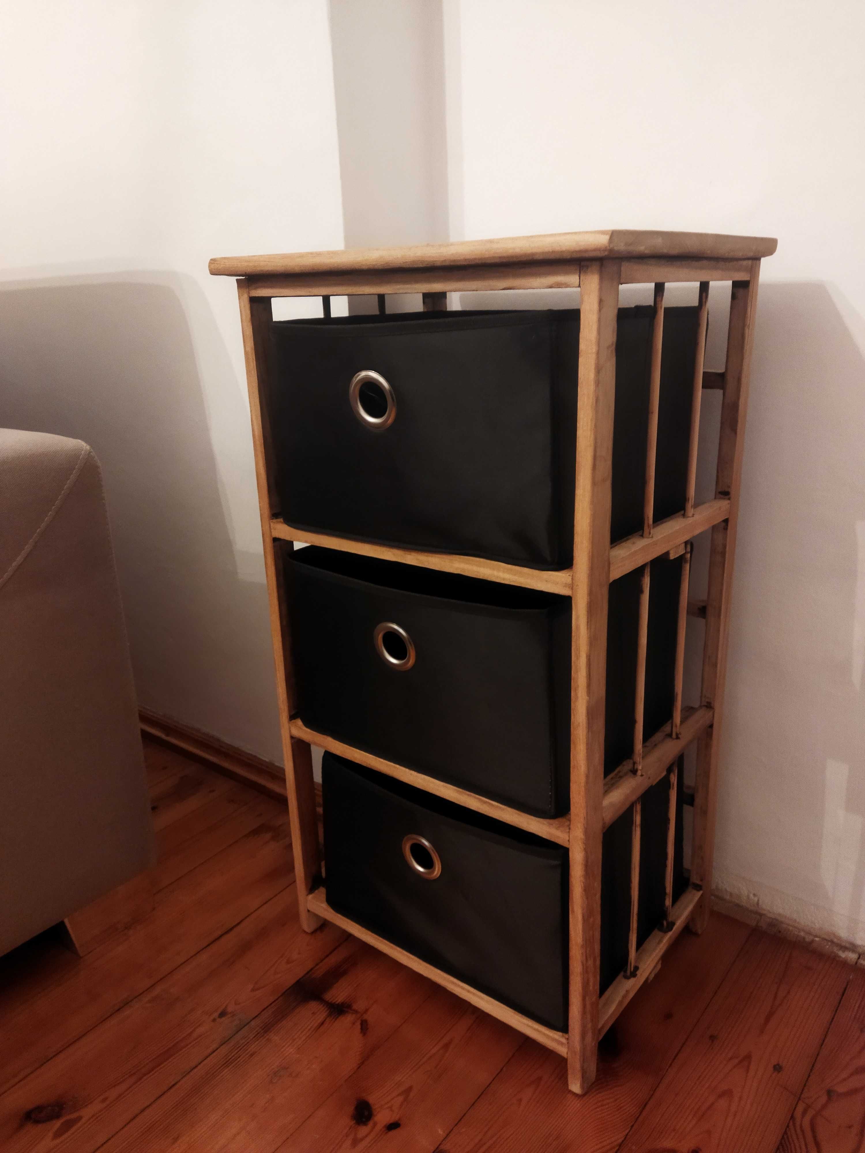 Komoda rustykalna mini - drewno i materiał