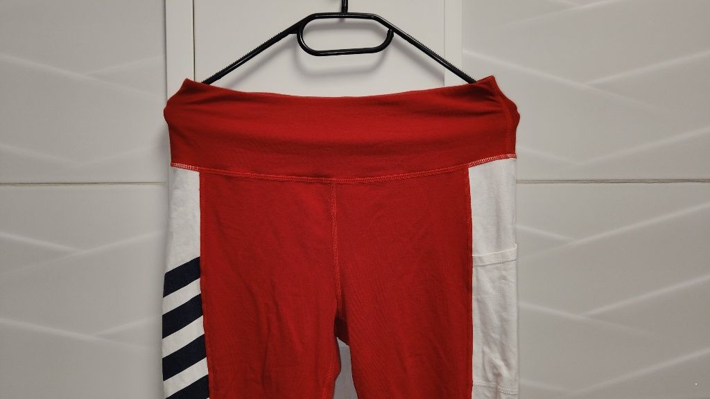 Getry legginsy Superdry r. 12 / L dresy czerwone