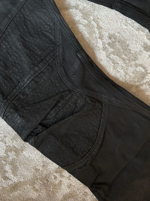 PROJECT GR FLARED BIKER JEANS клеш штаны waxed pants opium jeans