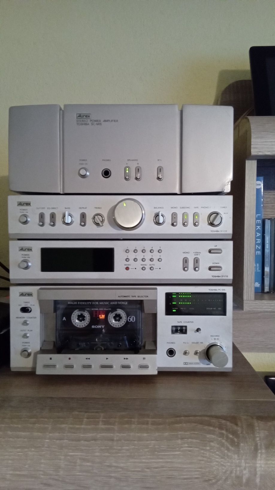 Unikatowy magnetofon AUREX wykonany dla Toshiby PC-D10.Biały Kruk.hifi