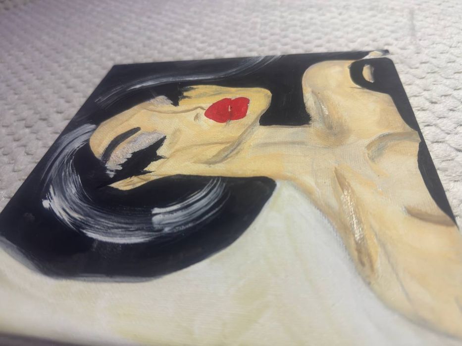 Oryginalny obraz akrylowy –kobieta,sztuka, ręcznie malowany