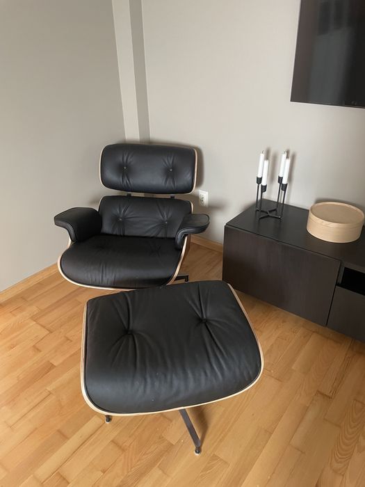 Eames Lounge Chair replika skóra naturalna