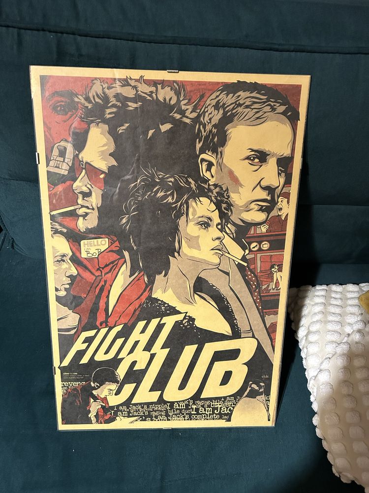 Plakat w szklanej antyramie Fight Club 51x34 cm