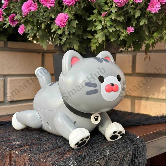 Інтерактивний Котик на радіокеруванні Пушинка сірий, Киця на пульті