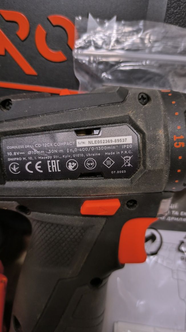 Аккумуляторная дрель-шуруповерт Dnipro-M CD-12CX Compact