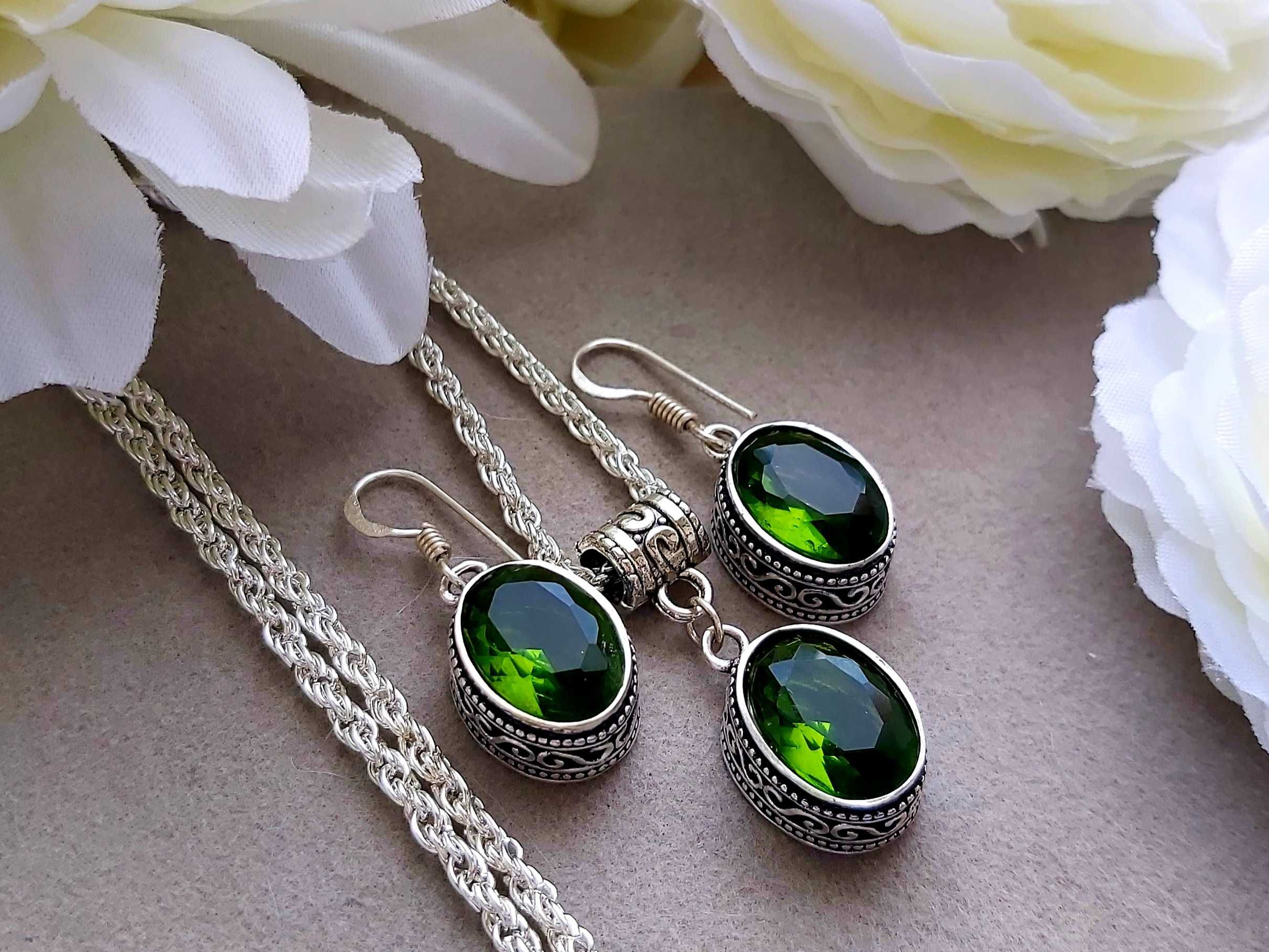 Komplet _Peridot Kwarc_Indie_handmade_  22