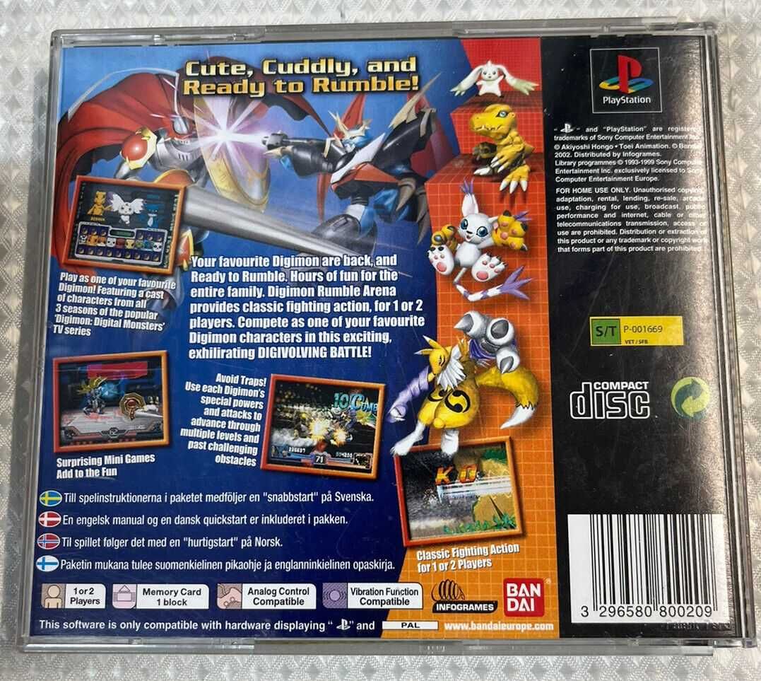 Digimon Rumble Arena Sony PlayStation 1