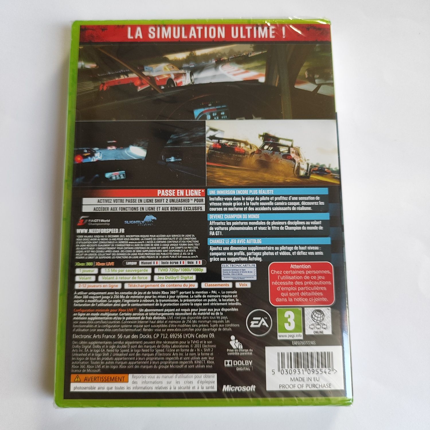 Need For Speed / Shift 2 Unleashed (Xbox360) Nowy Folia