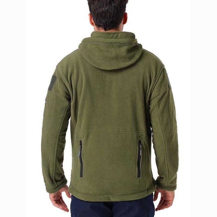 Тактична флісова кофта чоловіча з капюшоном Olive Green Розмір L