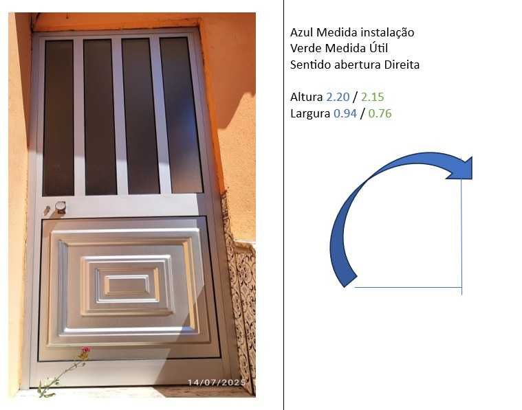 Portas de alumínio diversas dimensões