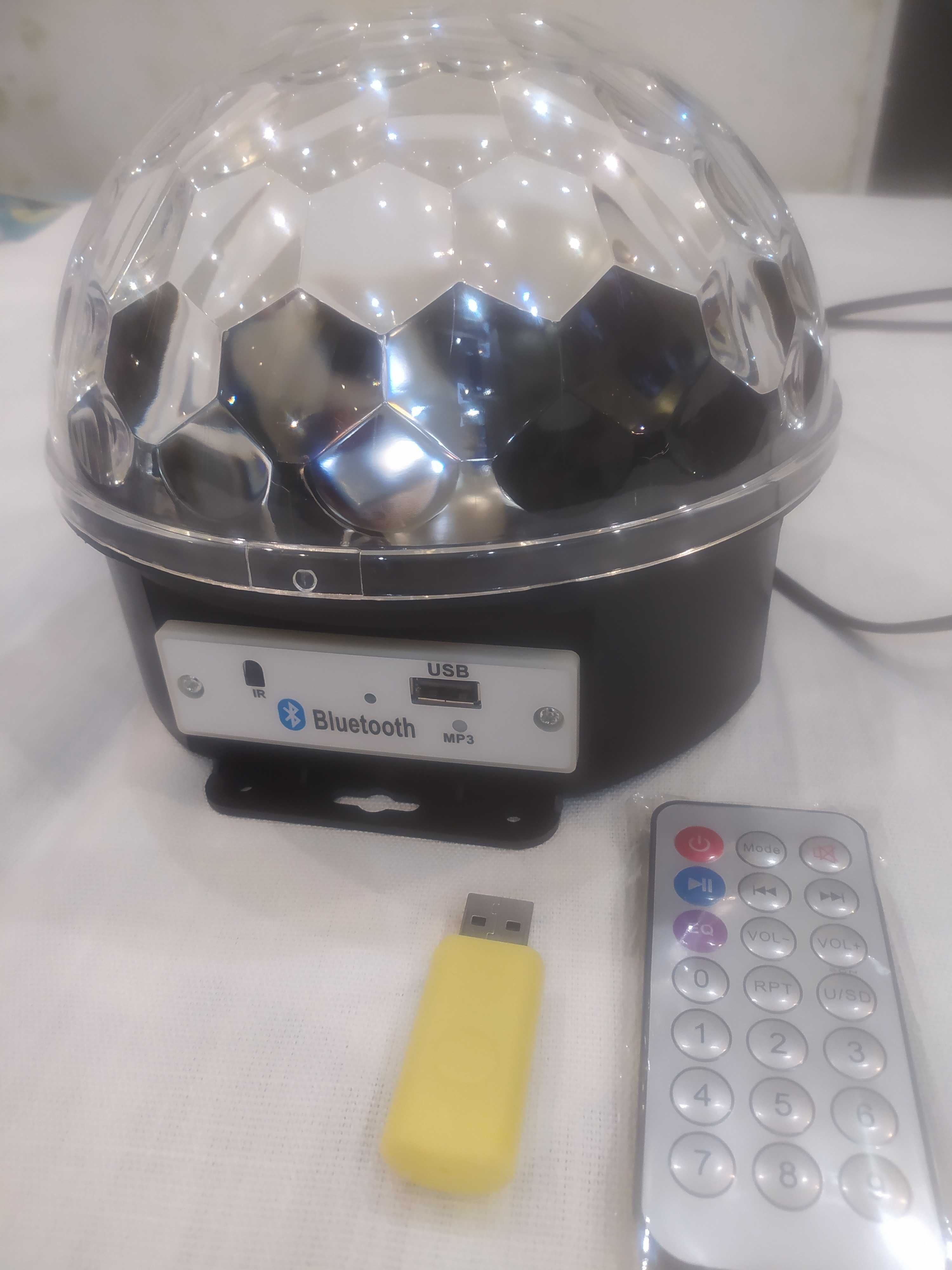 Диско шар Цветомузыка MP3 LED Magic Ball Light