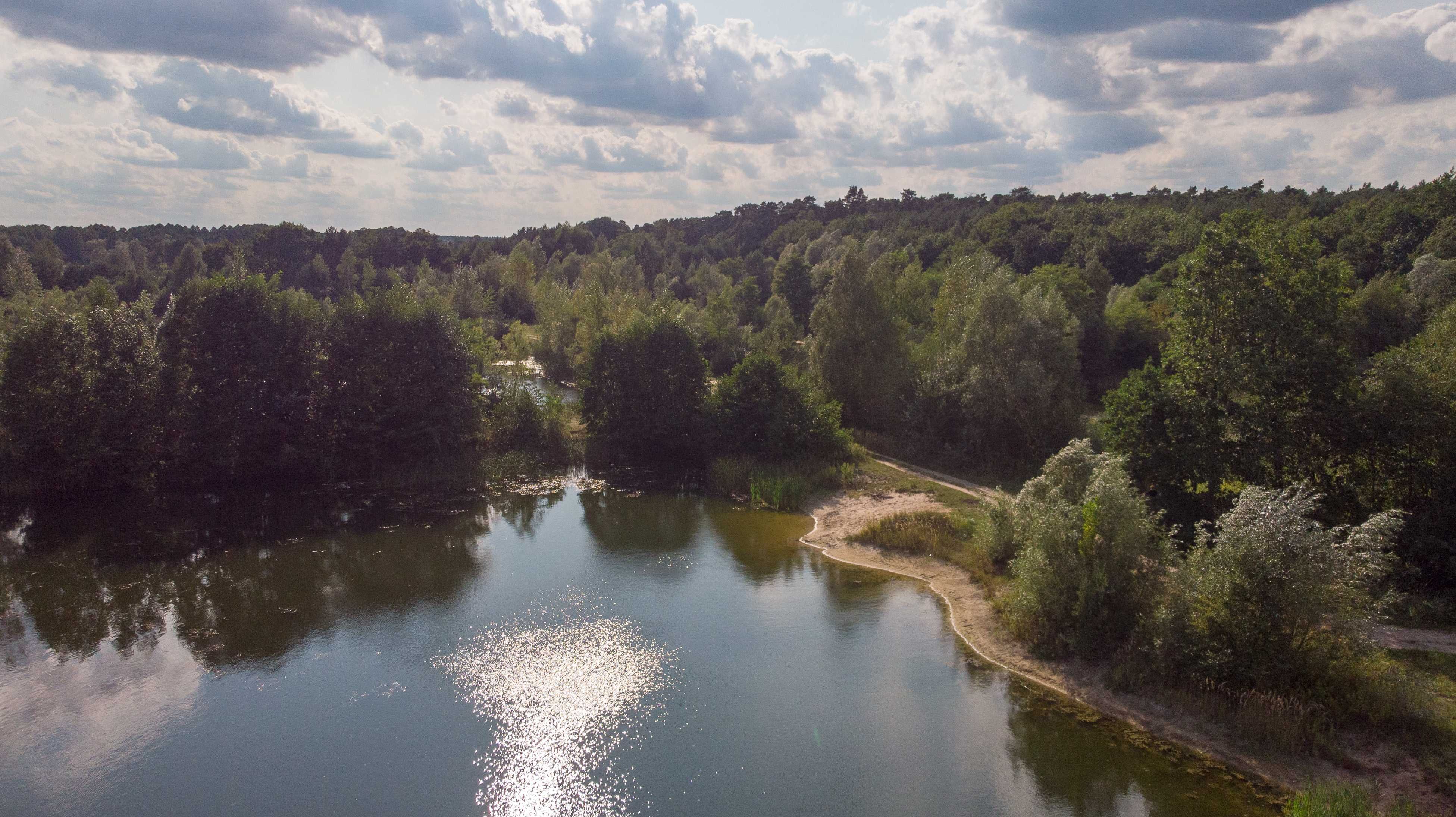 Działka 7,5ha, 6x stawy wędkarskie, przy rezerwacie Natura 2000